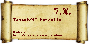 Tamaskó Marcella névjegykártya